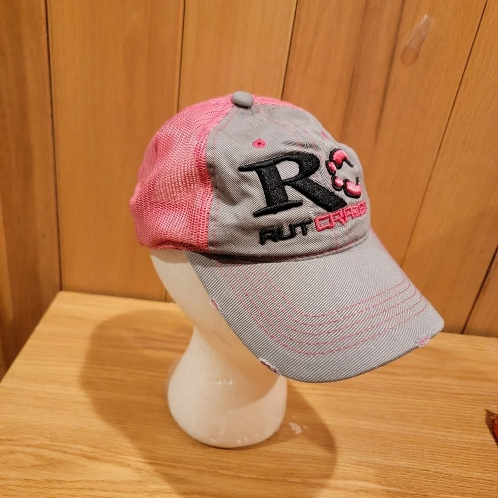 Rut Crazed Womens Embroidered Distressed Adjustable Strap Back Hat Hunting